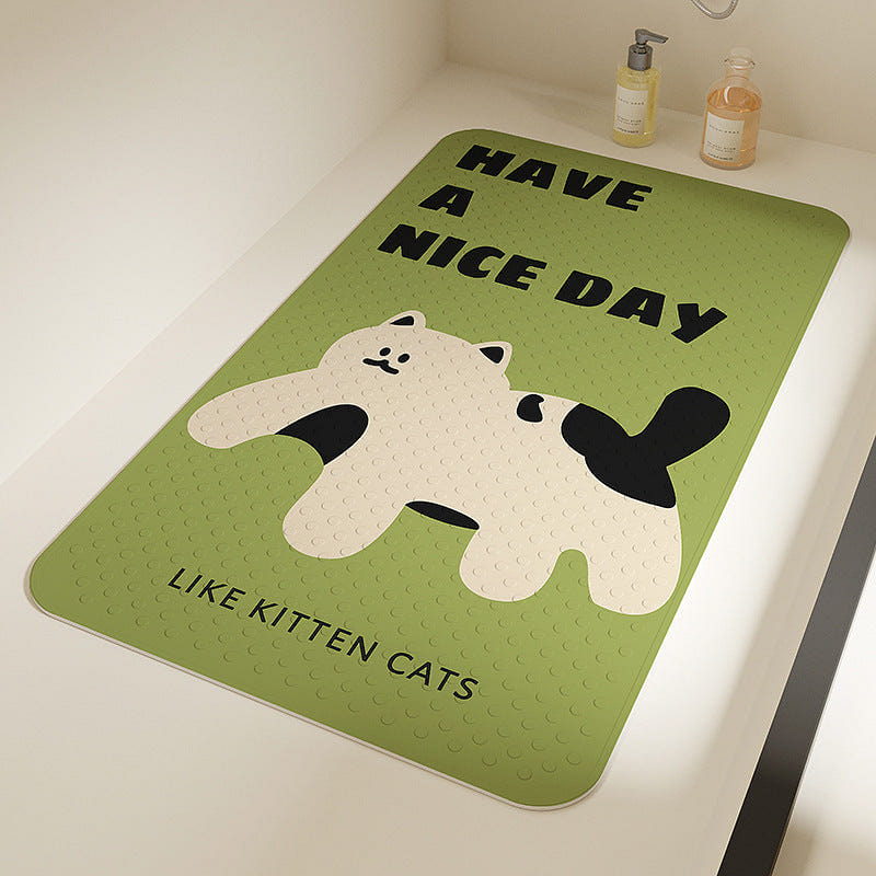Bathtub Anti-Slip Mat, 50x80cm, Walking Cat 0 lb