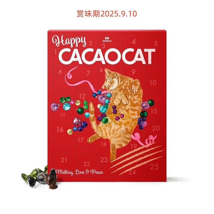 CACAOCAT 巧克力倒数日历礼盒 25枚入