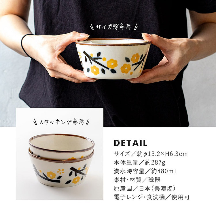 Mino ware Yellow Bowl M