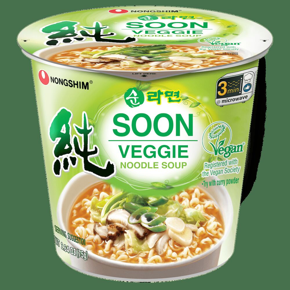 Nongshim Soon Veggie Korean Cup Ramen 6 Pack 1 each