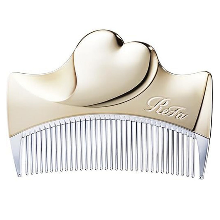 Anti-Static ReFa Heart Comb Champagne Gold 1 count