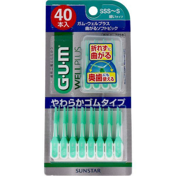 G U M Well Plus Curved Soft Pick 40 count