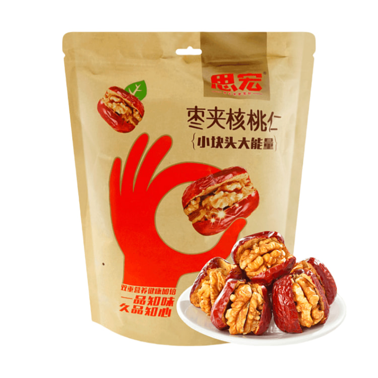 [中国直邮] 思宏 红枣夹核桃仁 500g