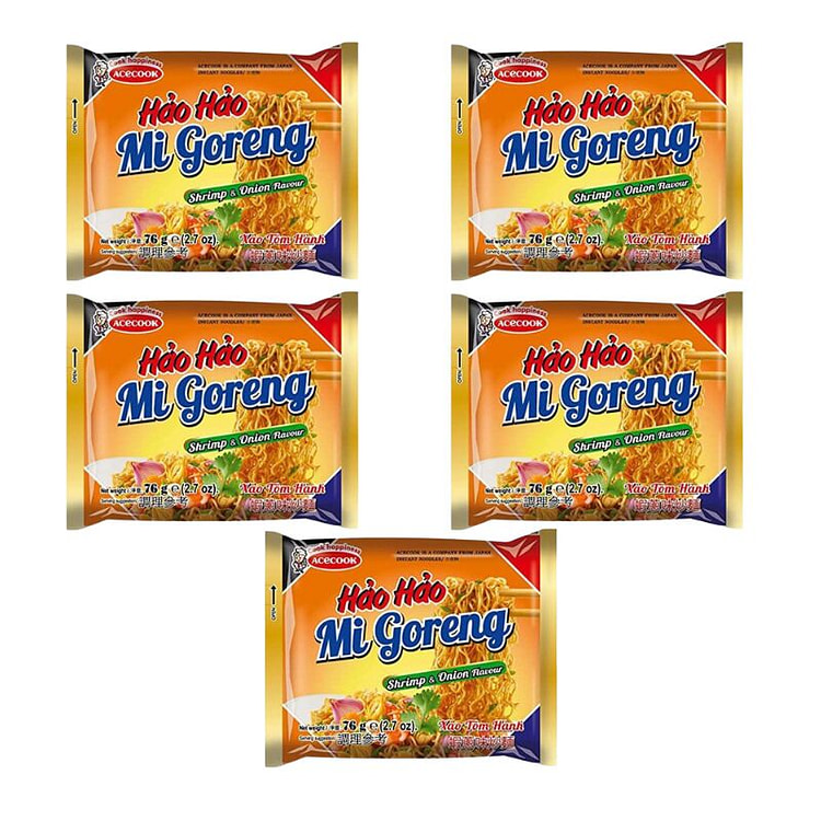 Acecook 豪豪米炒面虾洋葱味方便面 5 件装
