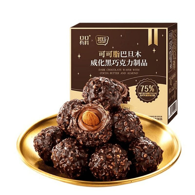 Qimiao Almond Dark Chocolate Gift Box 9pc 108g*1 108 g