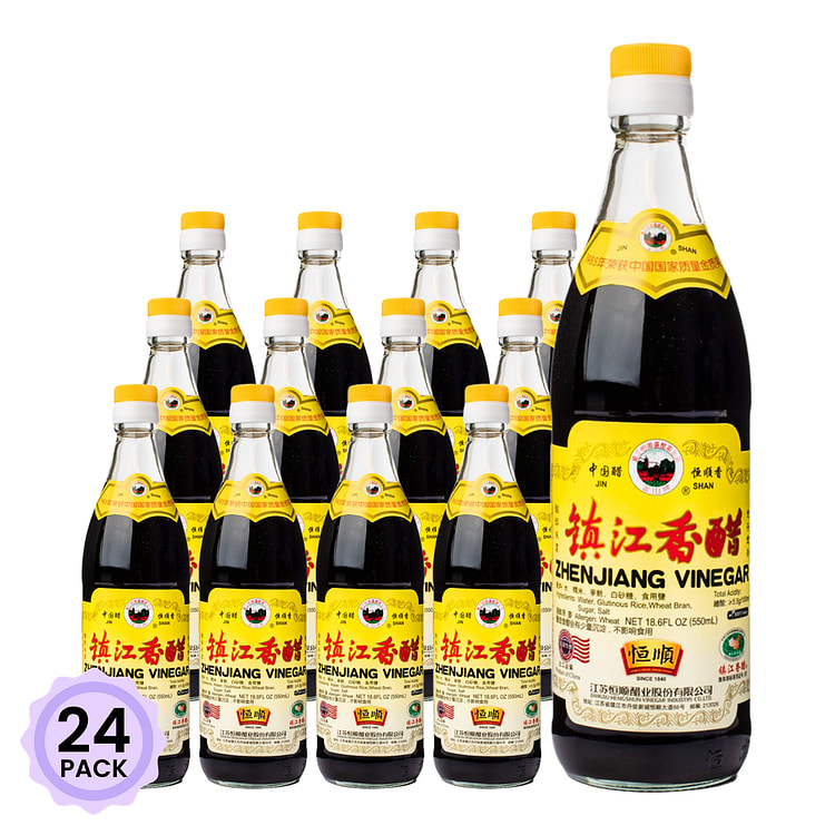 恒顺 金山 镇江香醋 18.6 盎司*24 包