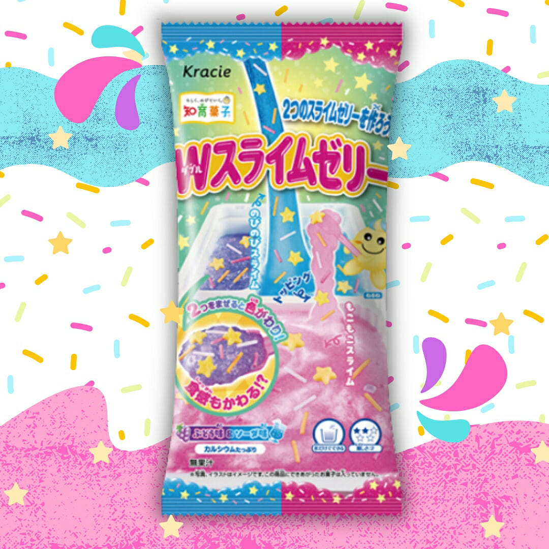 Kracie Slime Jelly Candy Kit Soda & Grape Flavor 21 g