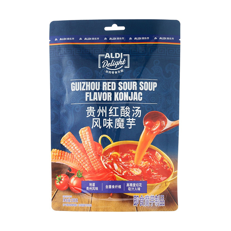 Aldi Guizhou Red Sour Soup Flavor Konjac 1pc 198 g