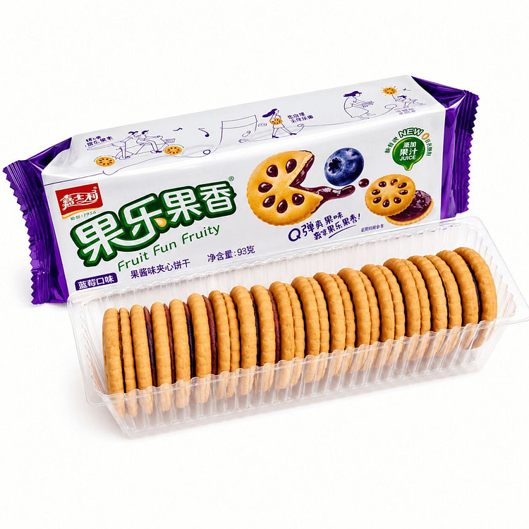 嘉士利果乐果香蓝莓果酱夹心饼干 93 克