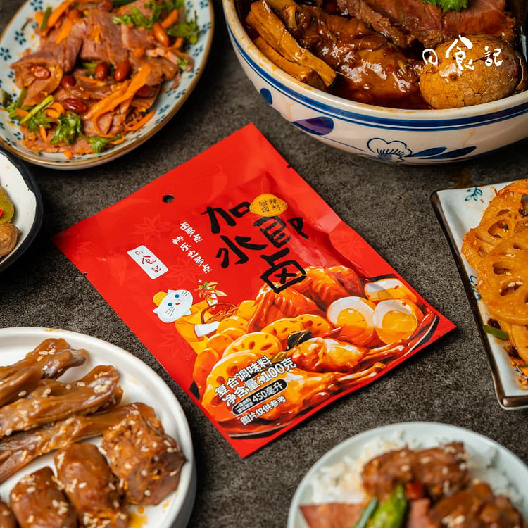 日食记香辣味调料卤水汁卤肉料包甜辣味 100g*1袋装