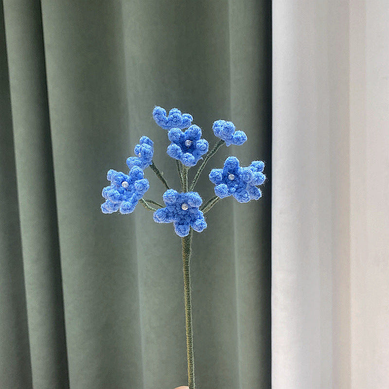 Handmade DIY Gradient Rose Handheld Bouquet – Baby’s Breath Blue Single Stem 1 each