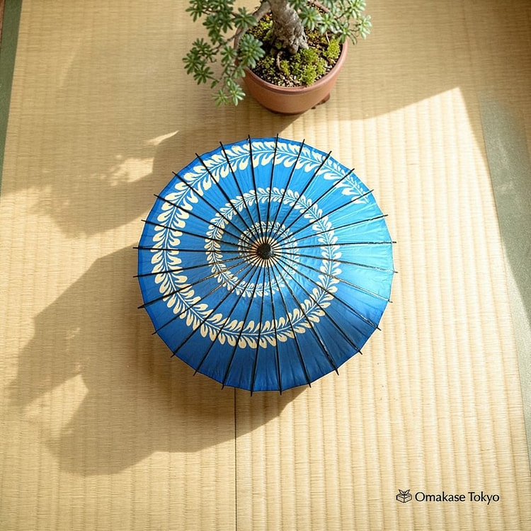 日本纸伞蓝色紫藤漩涡 680 克