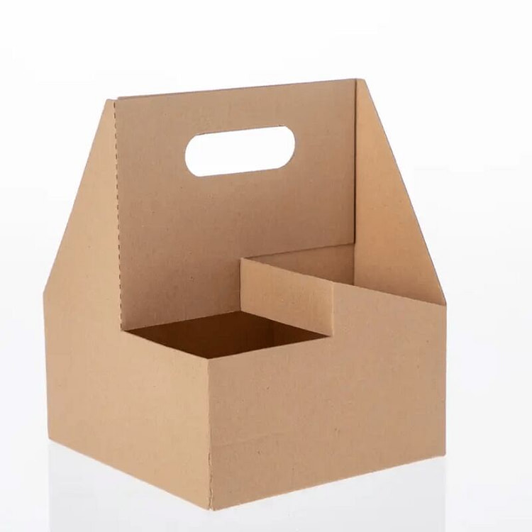 瓦楞纸板饮料托架，带4个杯架 25 份