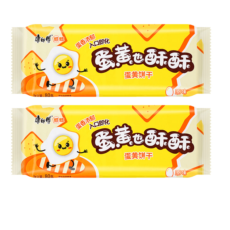 康师傅 蛋黄也酥酥 蛋黄饼干 原味 80g