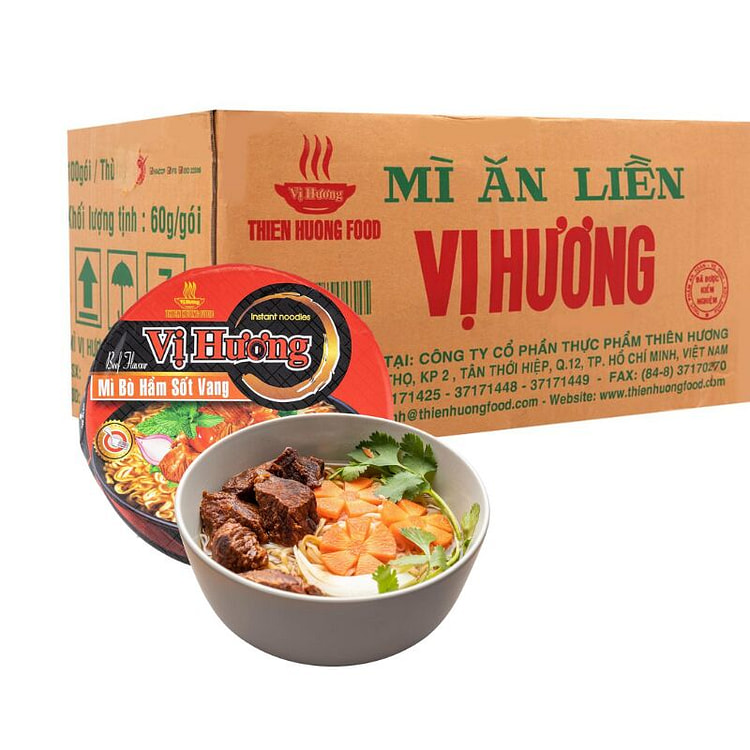 Vi Hương 红酒炖牛肉面箱装 12袋