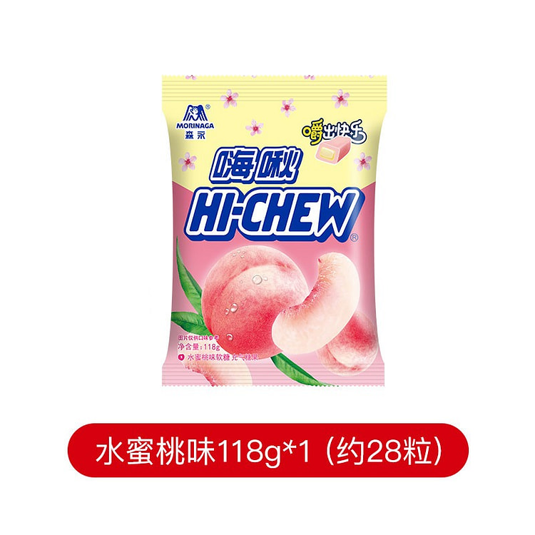 Fruit Juice Gummies, Peach Flavor, 118g*1 118 g