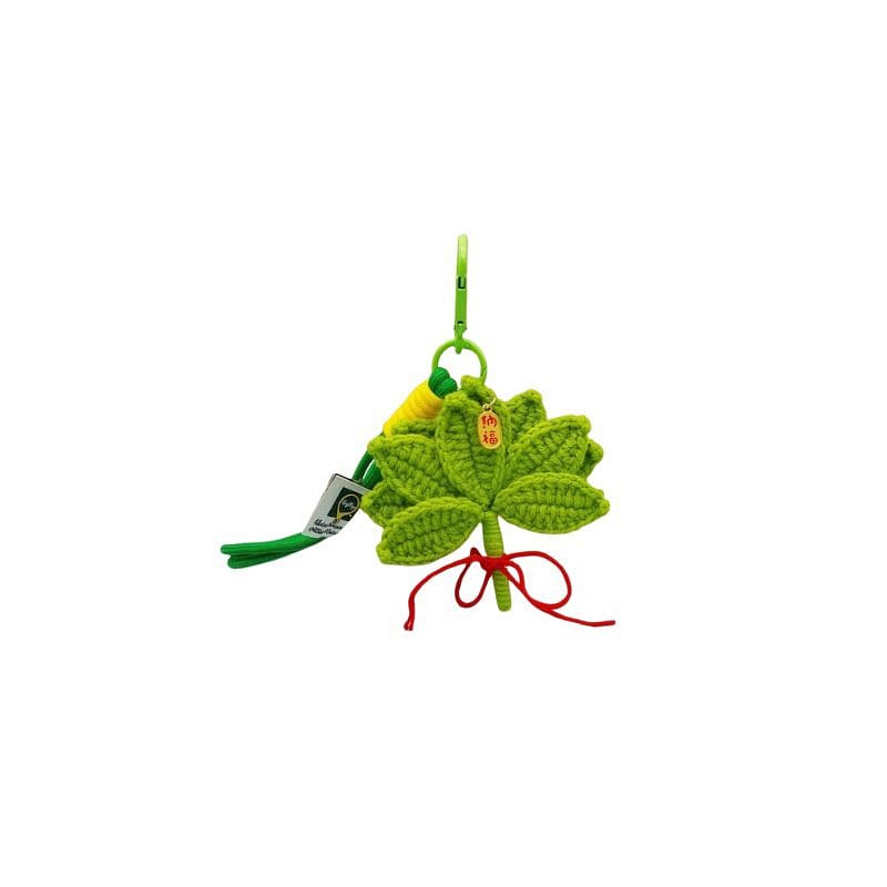 Yuzu leaf pendant keychain hand woven 1 piece 1 each