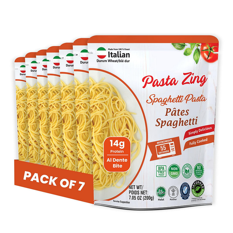 Pasta Zing Spaghetti Pasta, Fully Cooked 7.05 oz*7 pack