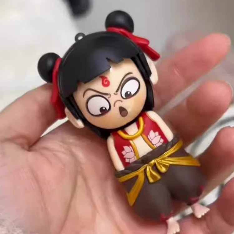 哪吒表情包变脸玩具手办创意按压变脸小公仔娃娃4