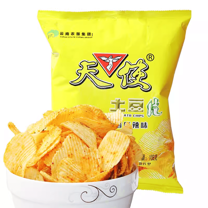 Angel Potato Chips Spicy Potato Chips 108 g