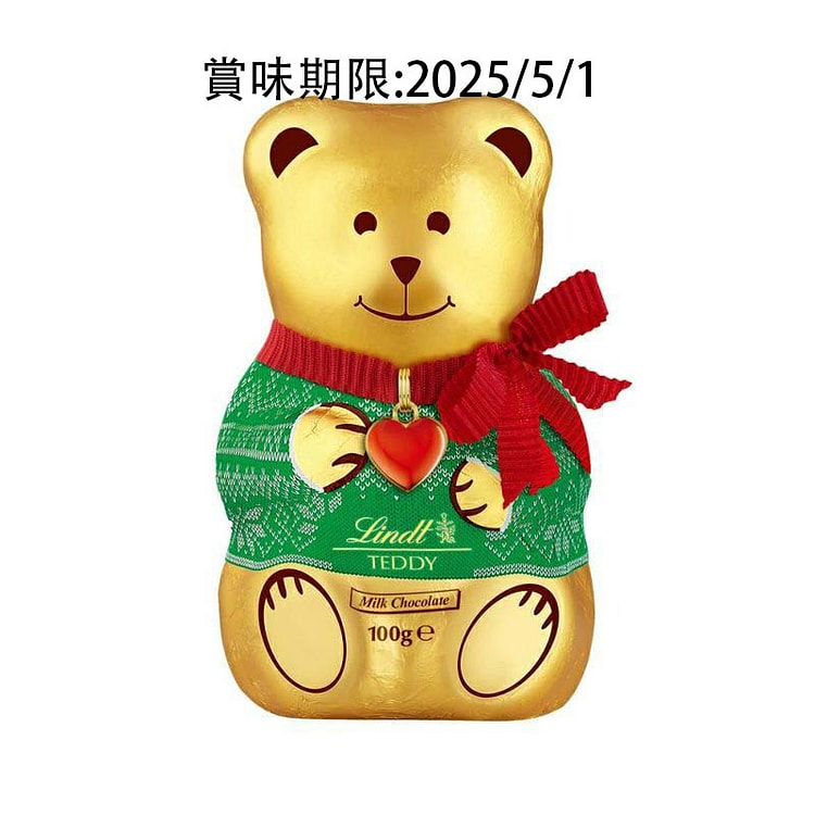 Lindt 圣诞限定 泰迪朋友 巧克力 绿色 100g