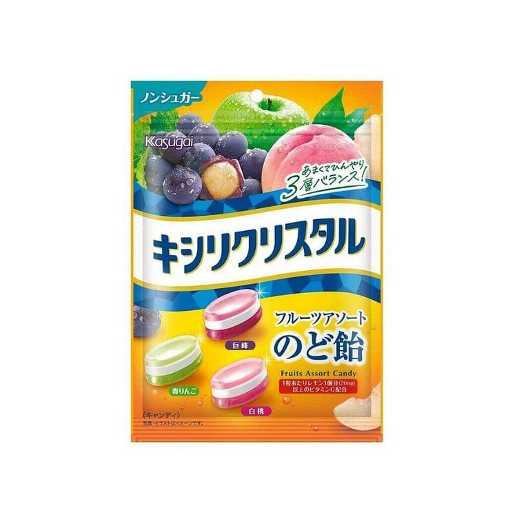 Kẹo ngậm trị đau họng Kasugai Seika Xyli Crystal Fruit Assorted 67g