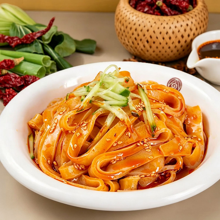 Ling's Spicy Cold Noodles 1 Bag Baoji Instant Stea 285 g