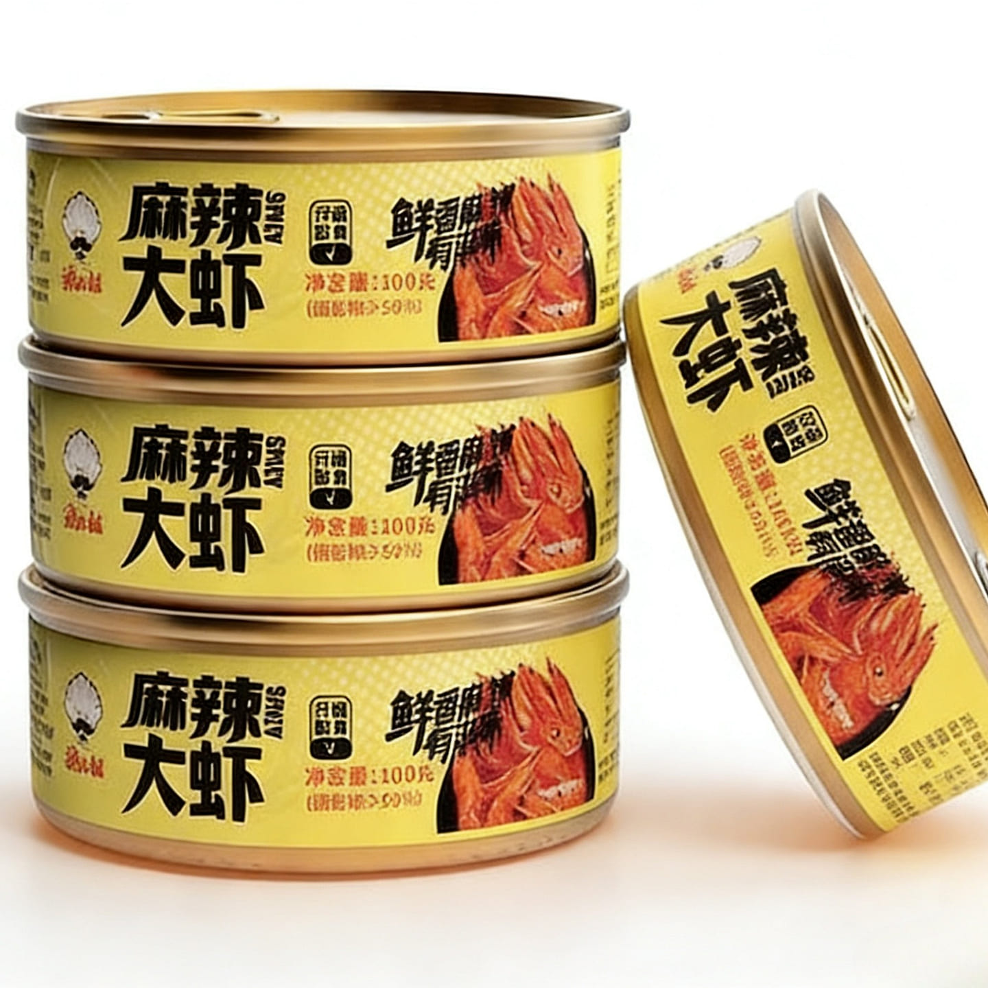 Fish Uncle Spicy Shrimp Canned Food 100g 1 bottle