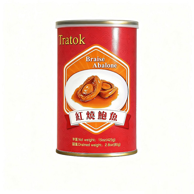 Tratok 即食红烧鲍鱼罐头（三头装） 15 盎司