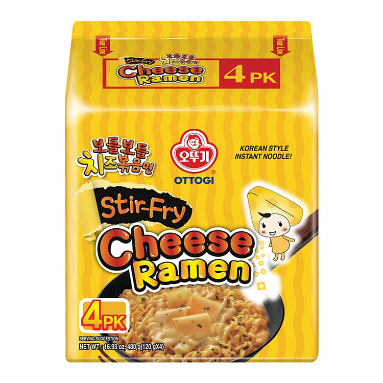 Ottogi Cheese Ramen 111g*4 pack original cheese dry noodles