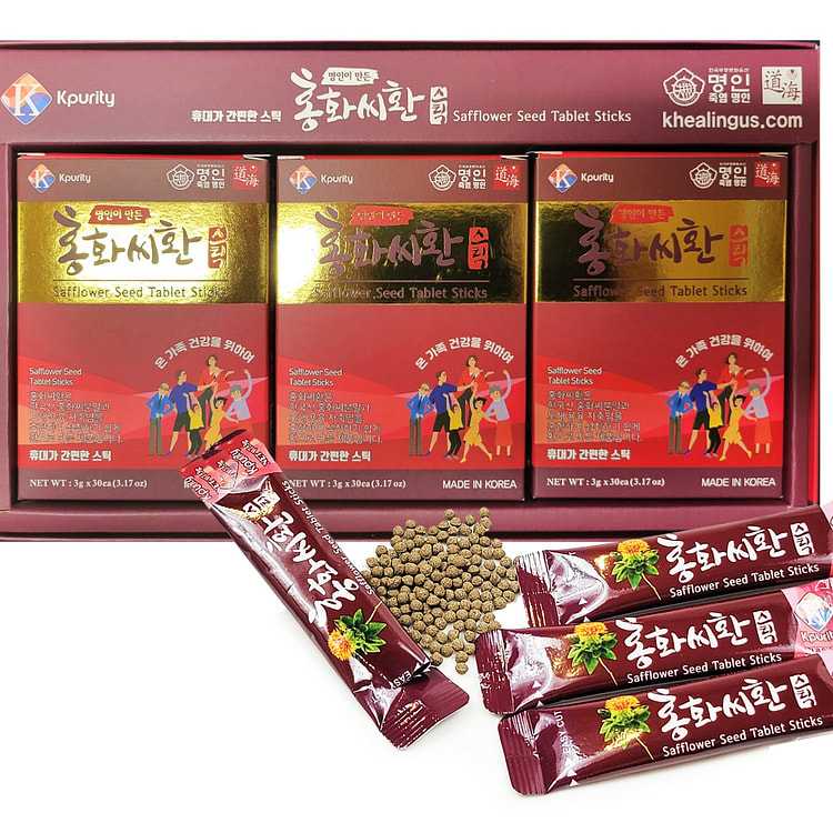 KPurity 红花籽片剂 3g - 每盒 90 支