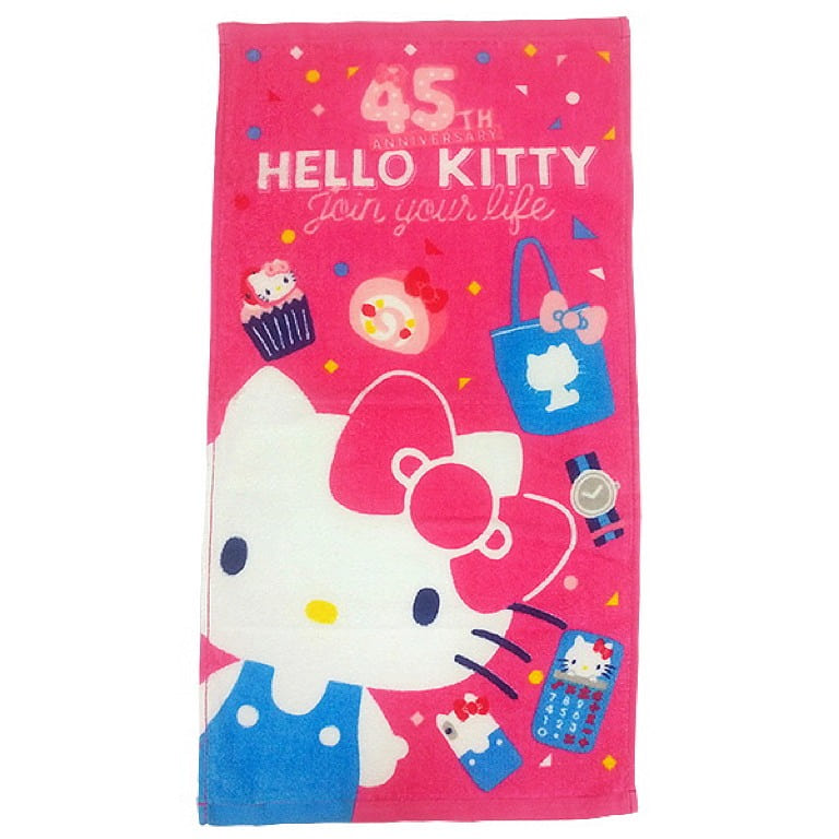 Hello Kitty Pink 45th Anniversary Style Towel 27*54cm 80 g
