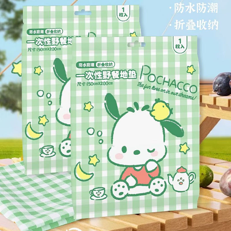 Sanrio Spring Outing Extra Thick Camping Mat – Green Pochacco 1 Pice 1 each