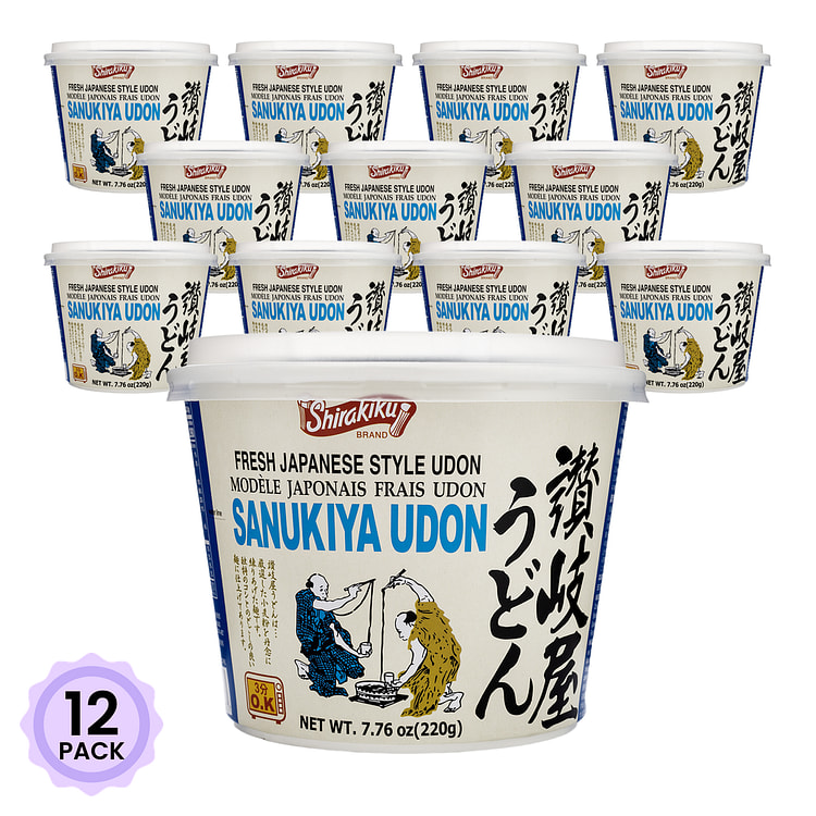 Shirakiku 赞岐屋 日式乌冬面碗装 原味 220 克*12 包