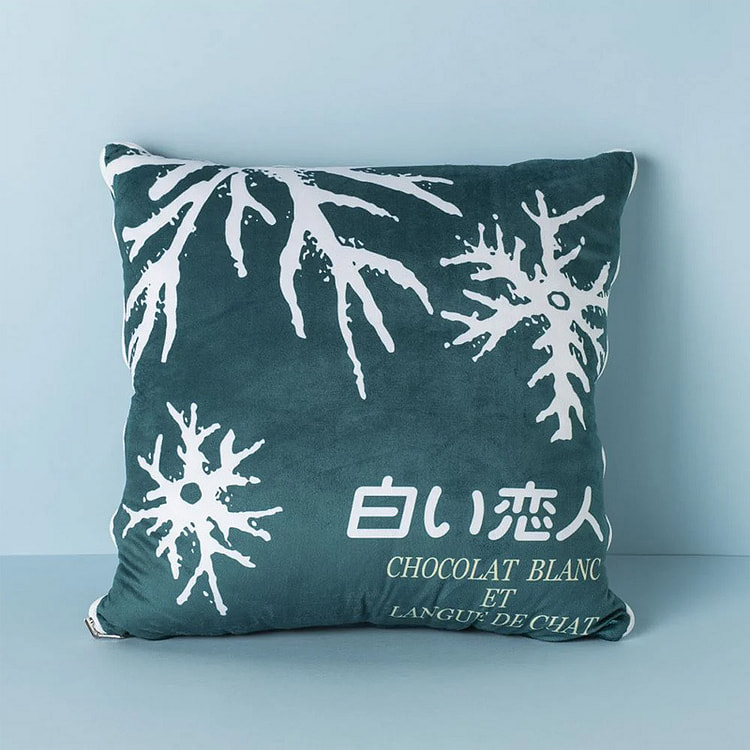 白色恋人可翻转抱枕