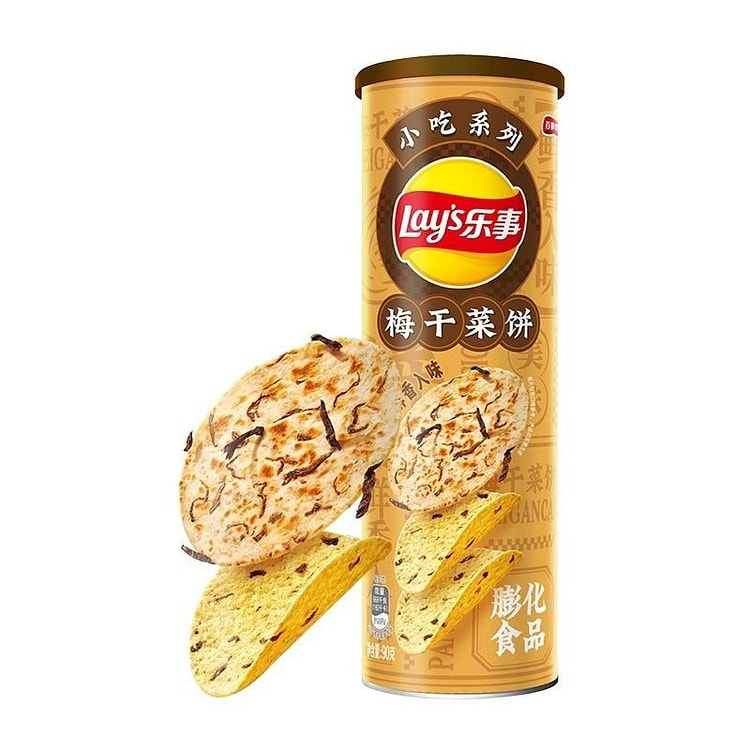 乐事罐装薯片 小吃系列 梅干菜味