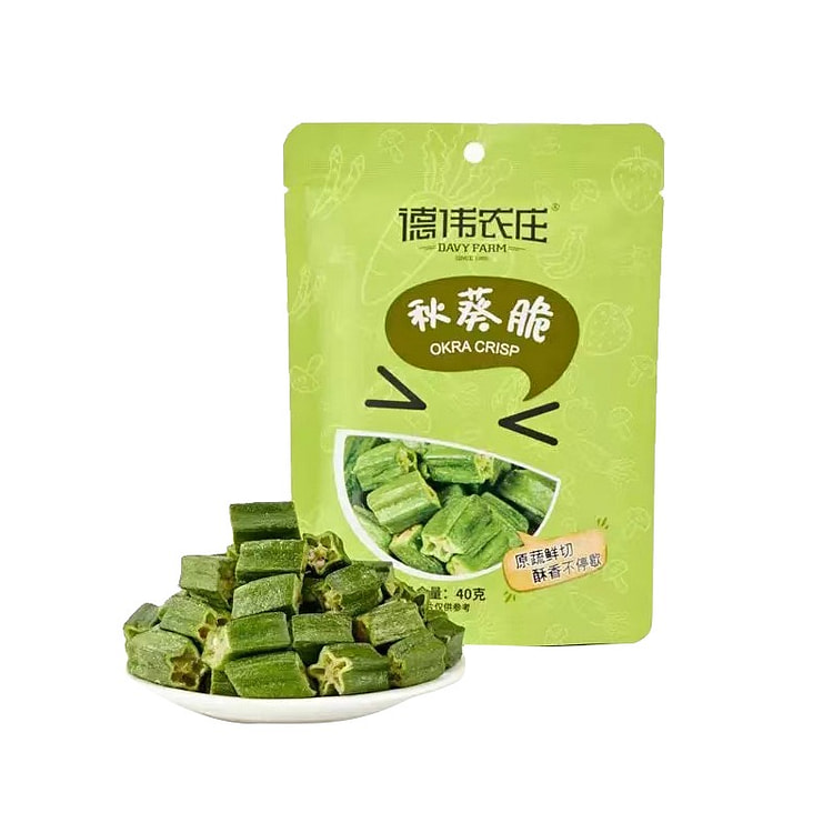德伟农庄 秋葵脆 好吃停不下健康即食零食脱水蔬菜干