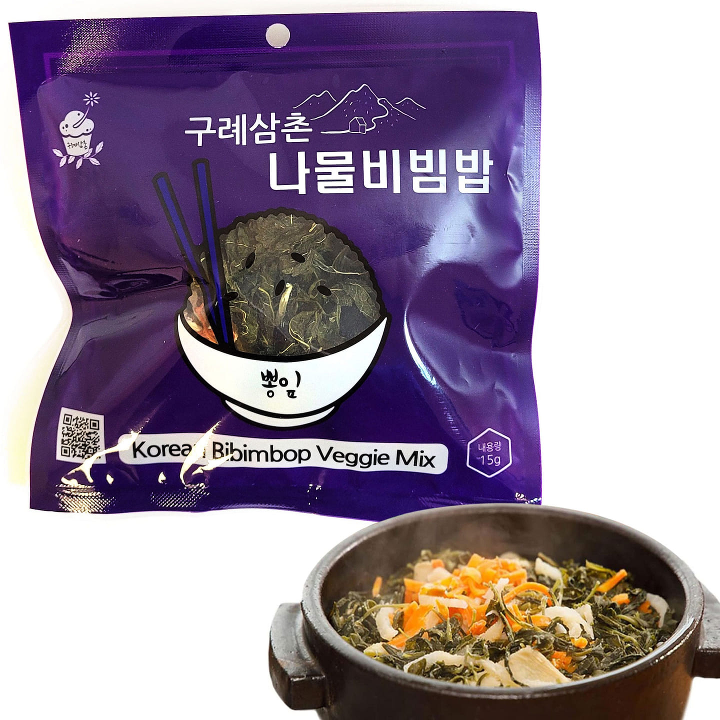 Gurye Uncle Korean Bibimbap Dried Vegetables Korean Food Namulbap, Mulberry Leav 1 case