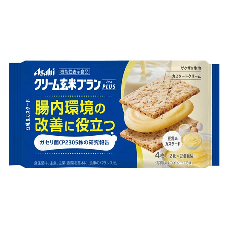 ASAHI 玄米夹心饼干 72g 豆奶鸡蛋味 1 份