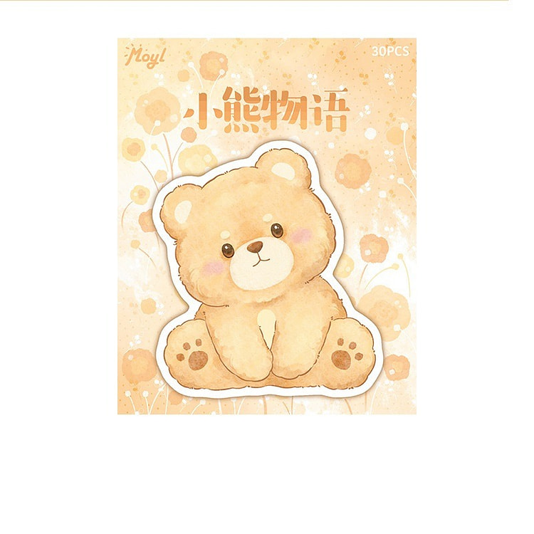 Ins Little Animal Sticky Notes Notepads - Bear 1 count