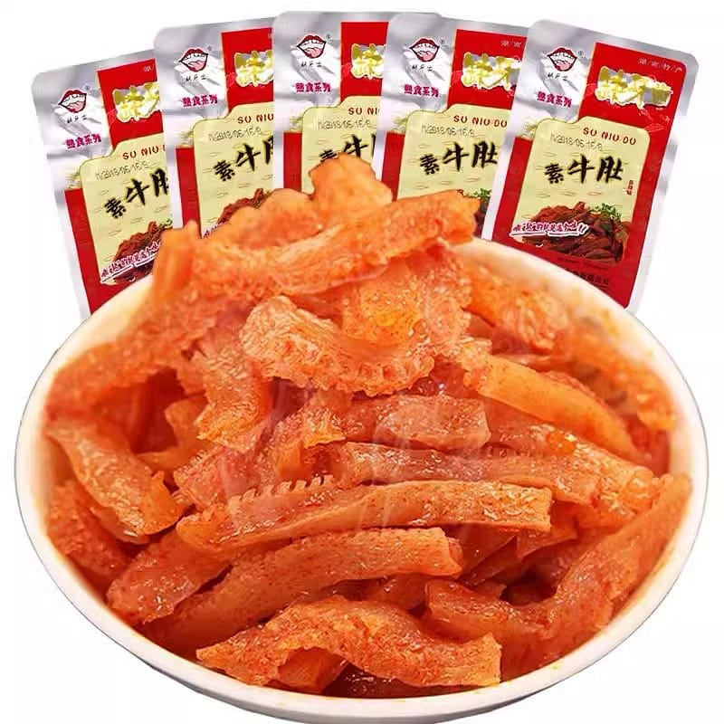 缺牙齿素牛肚爆辣魔芋爽魔芋丝辣条休闲零食480g 480 克