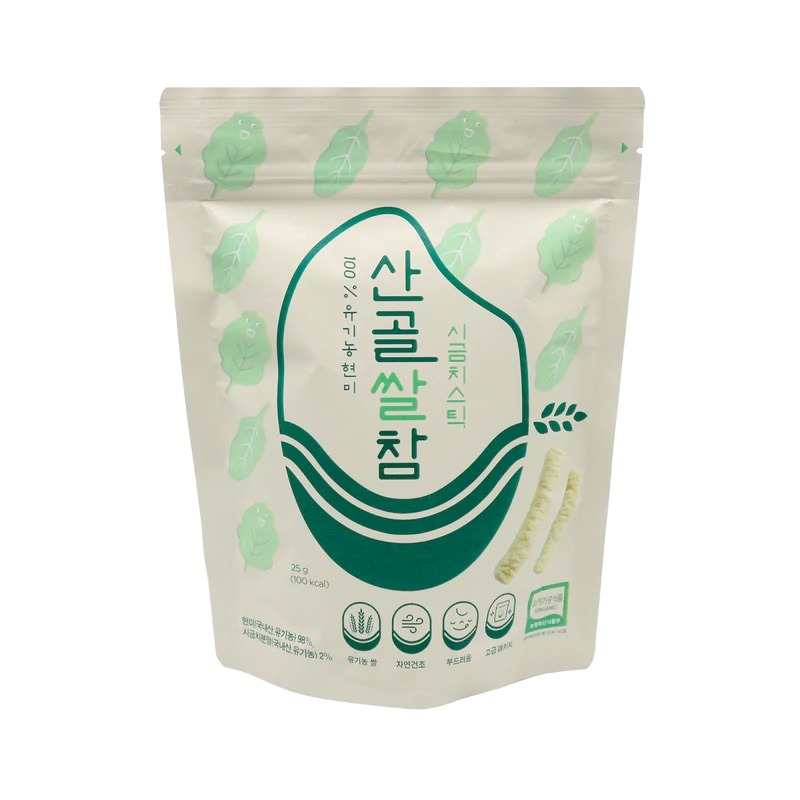 Sangol Ecomom Organic Rice Sticks, Spinach Flavor 25 g