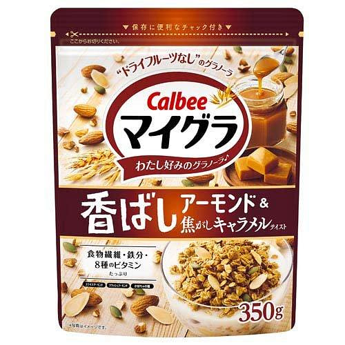 Ngũ cốc granola hạnh nhân giòn vị caramel Calbee 350g 1 phần