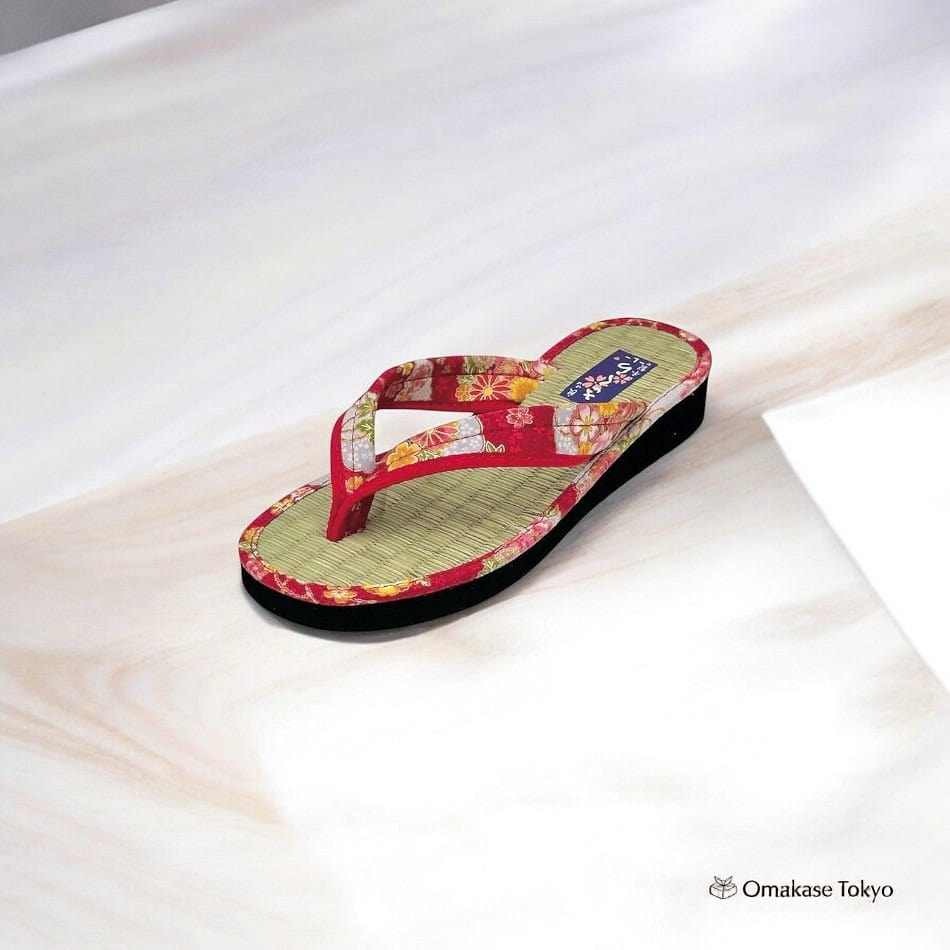 Daimyo Shokai Tatami Folding Sandals Red 3530 L 200 g