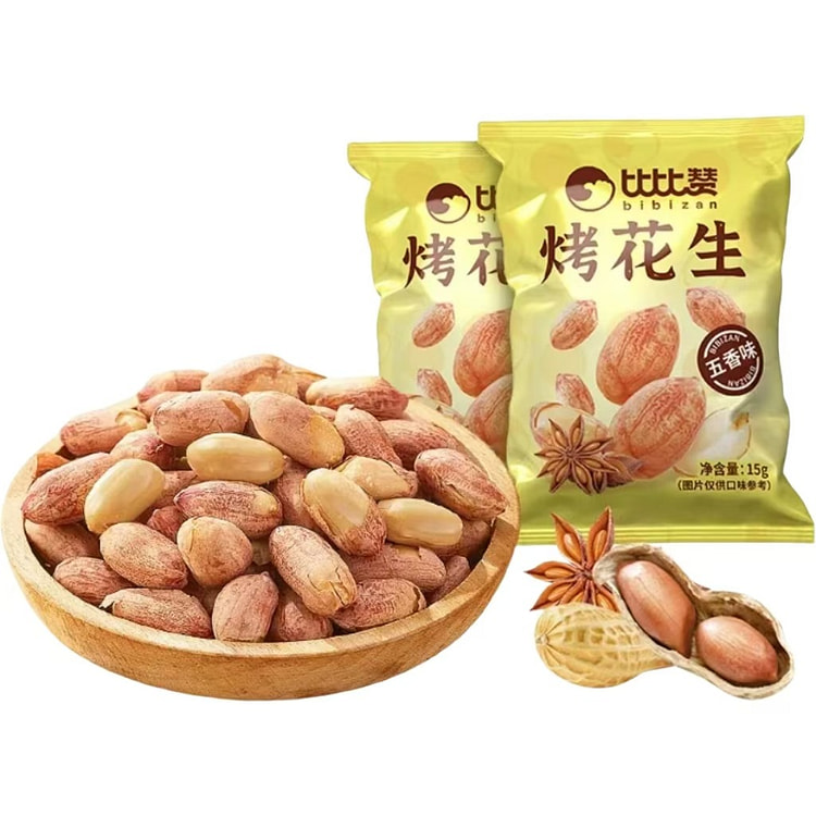 比比赞 五香烤花生米 15g*5包 75 克