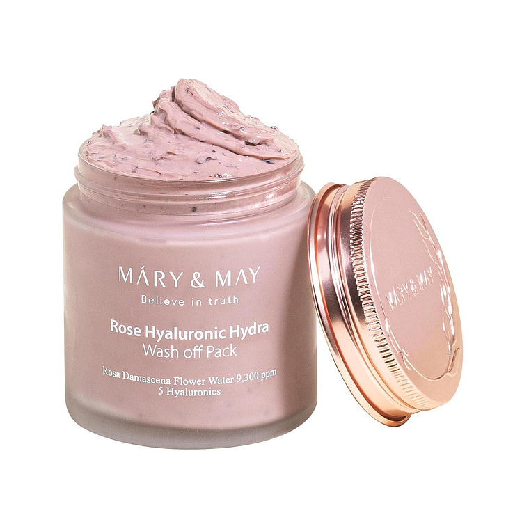 Mary & May 纯素玫瑰透明质酸洗面膜