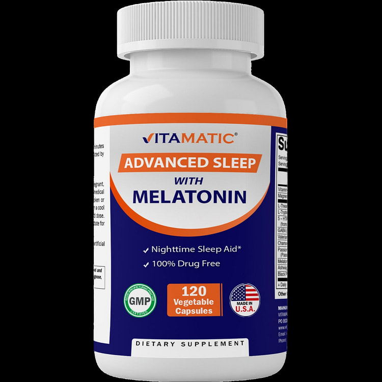 Advanced Sleep Aid with Melatonin - 120 Capsules