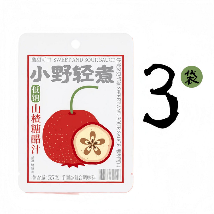 小野轻煮 山楂糖醋汁糖醋里脊排骨调料 55g*3袋 3 包