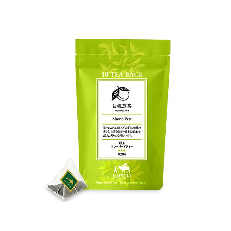 LUPICIA White Peach Sencha Tea Bags 10 Bags 1 each