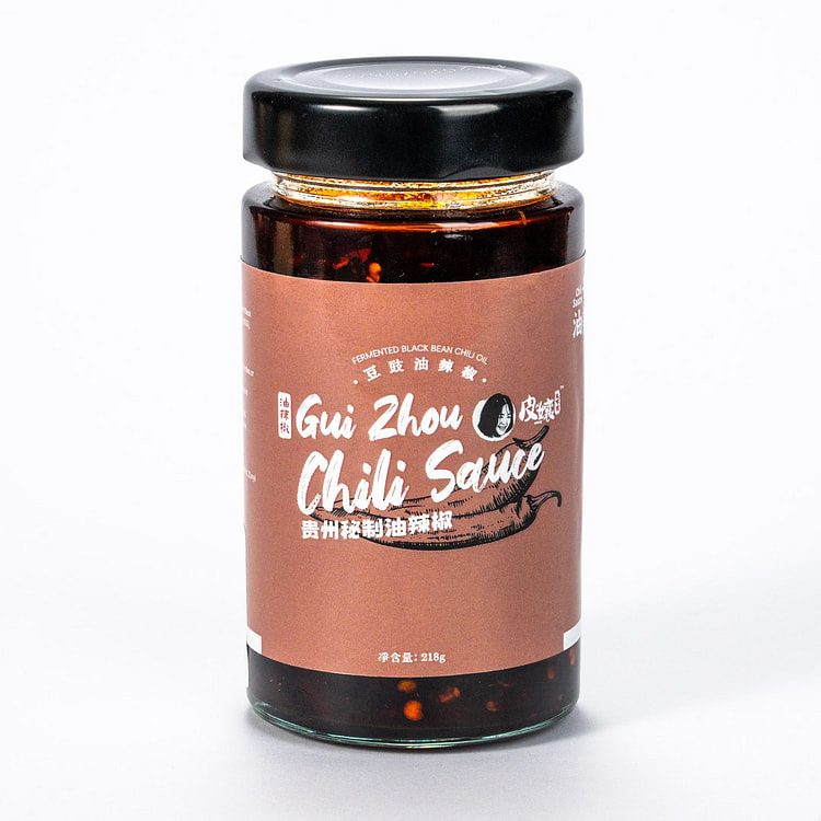 皮嬢 贵州风味辣椒酱 豆豉油辣椒口味 下饭神器 218 克